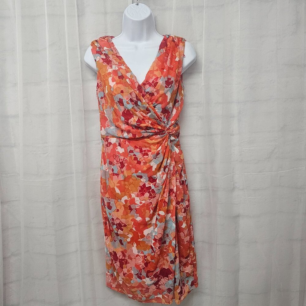 Andre Oliver Dress Coquette Sleeveless Pink Orange Retro 4 - Picture 13 of 13